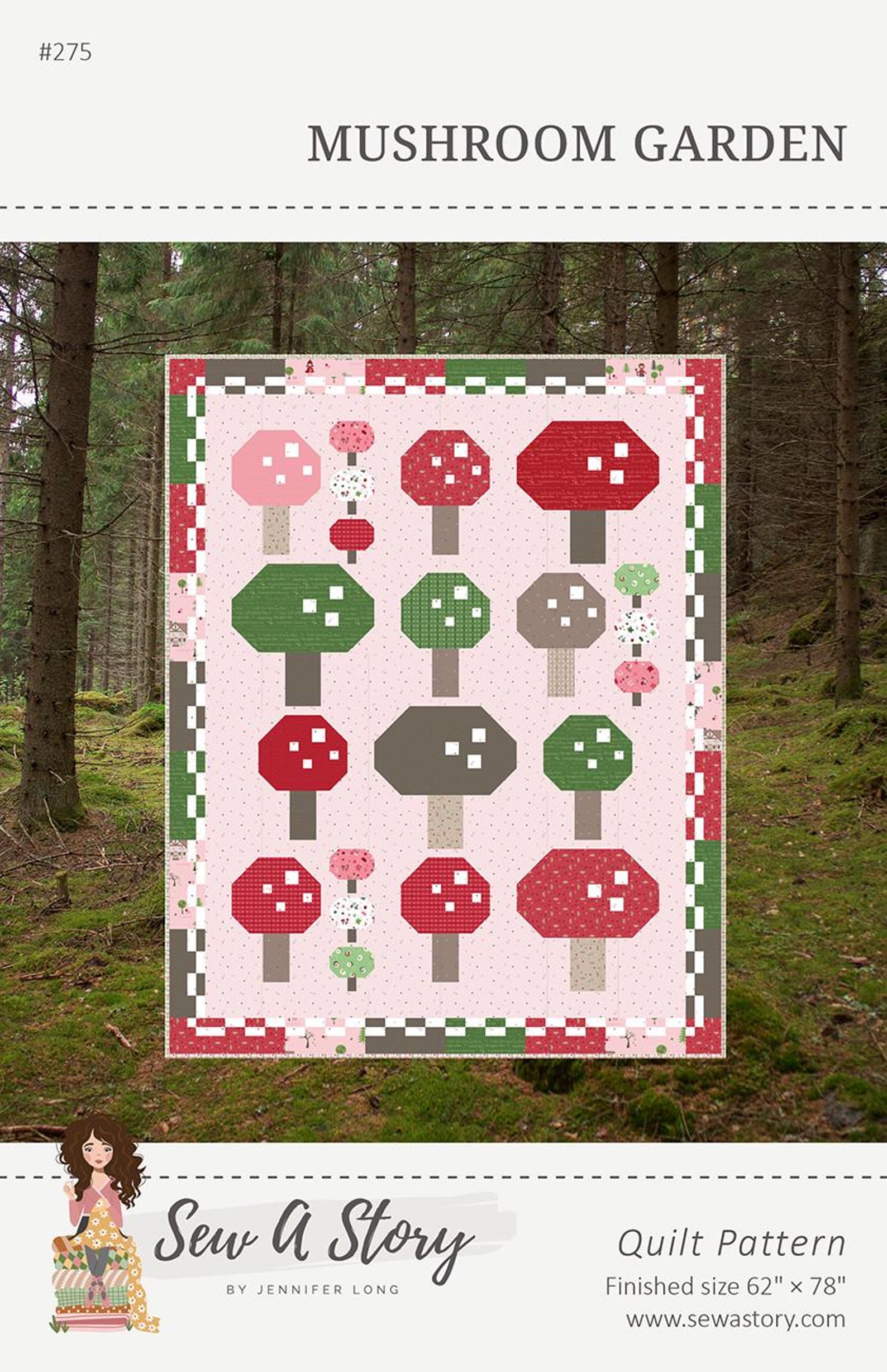 Mushroom Garden Quilt Quilting Pattern, From Bee Sew Inspired and Sew A ...