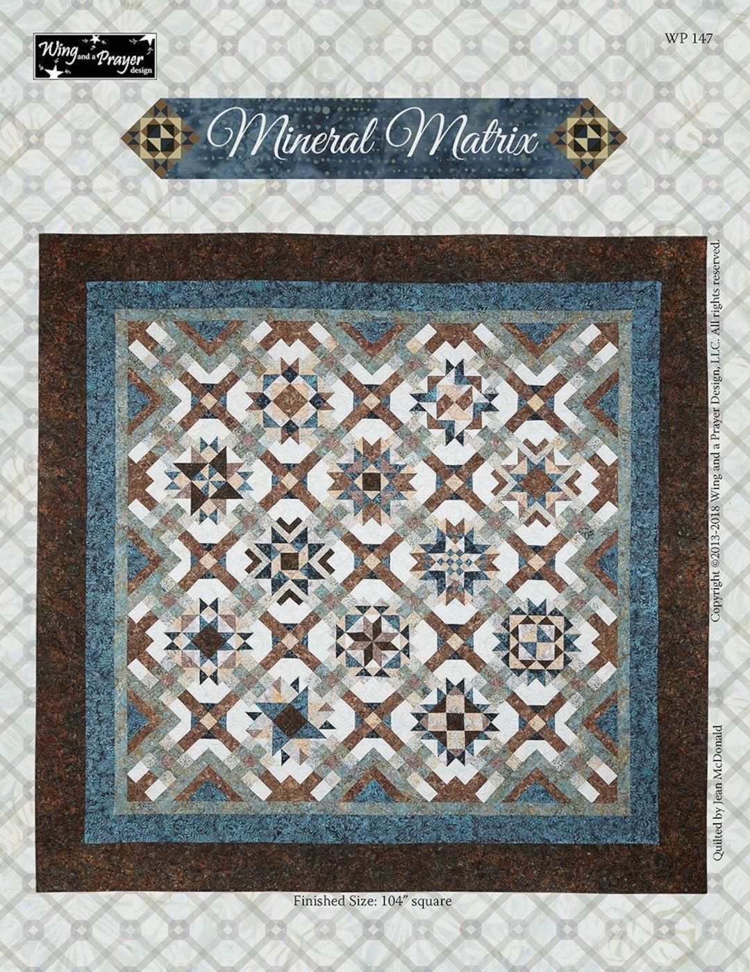 Mineral Matrix Quilt Quilting Pattern From Wing and A Prayer Design