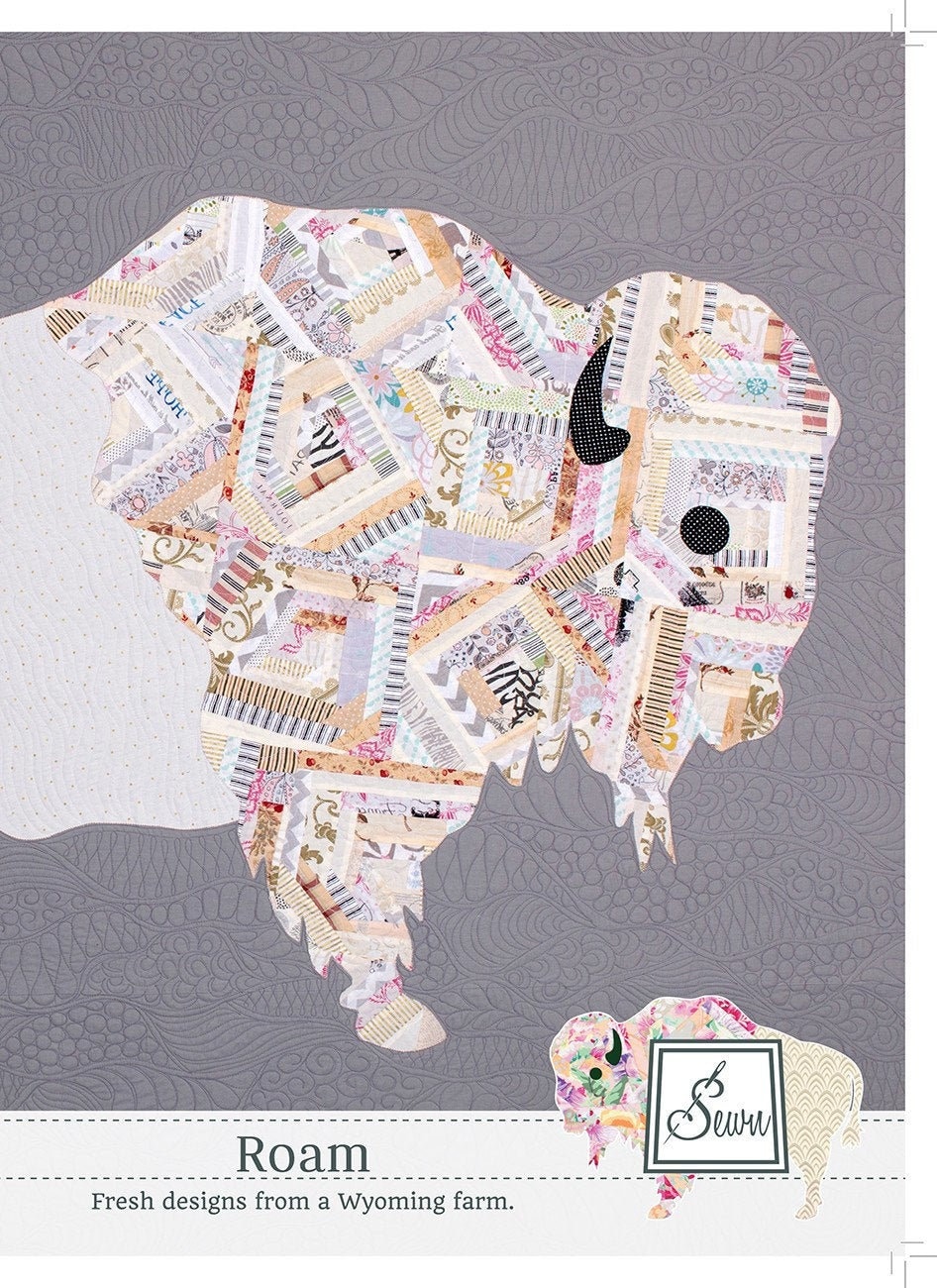 Roam Bison Buffalo Quilt Quilting Pattern From Sewn Wyoming BRAND NEW, Please See Item Description and Pictures For More Info!