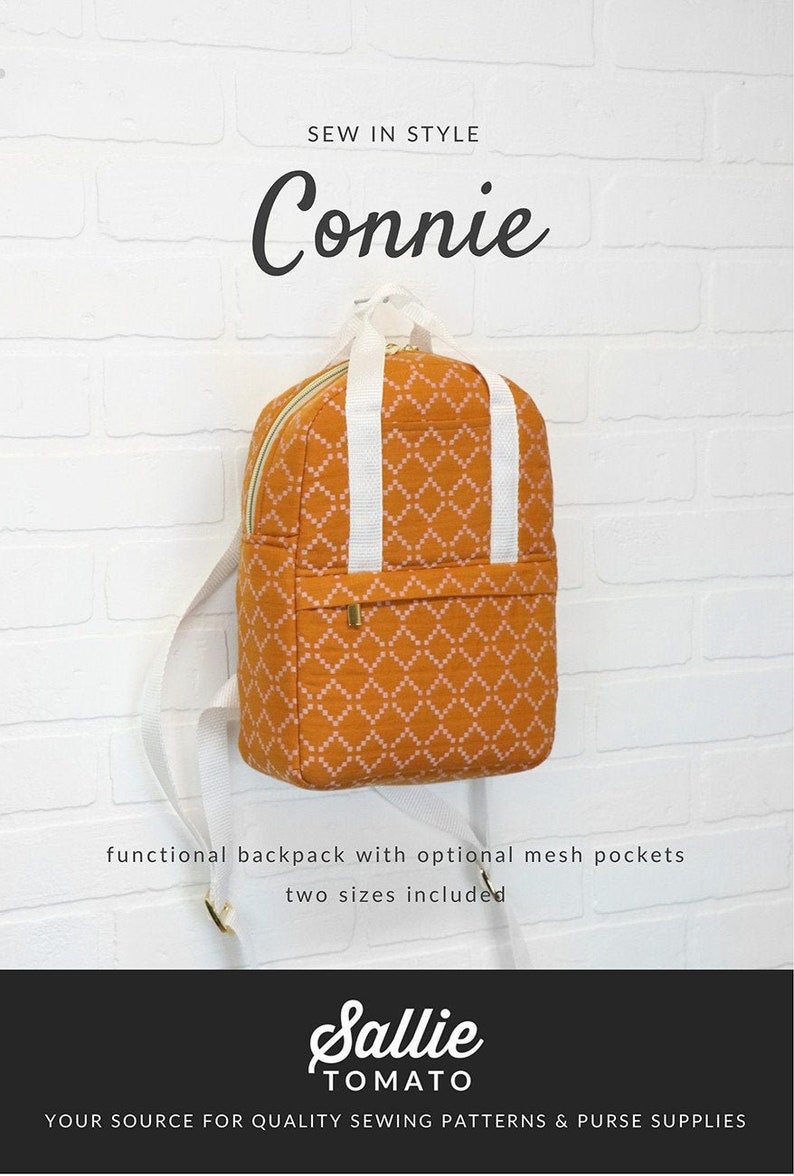 Connie Functional Backpack Bag Tote Sewing Pattern From Sallie Tomato BRAND NEW, Please See Item Description and Pictures For More Info image 1