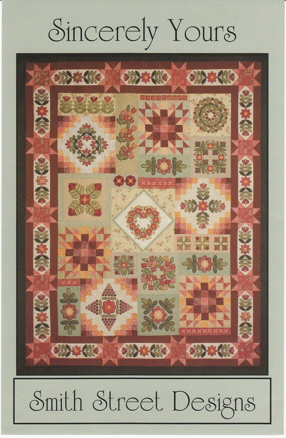 Sincerely Yours Quilt Machine Embroidery CD From Smith Street Etsy