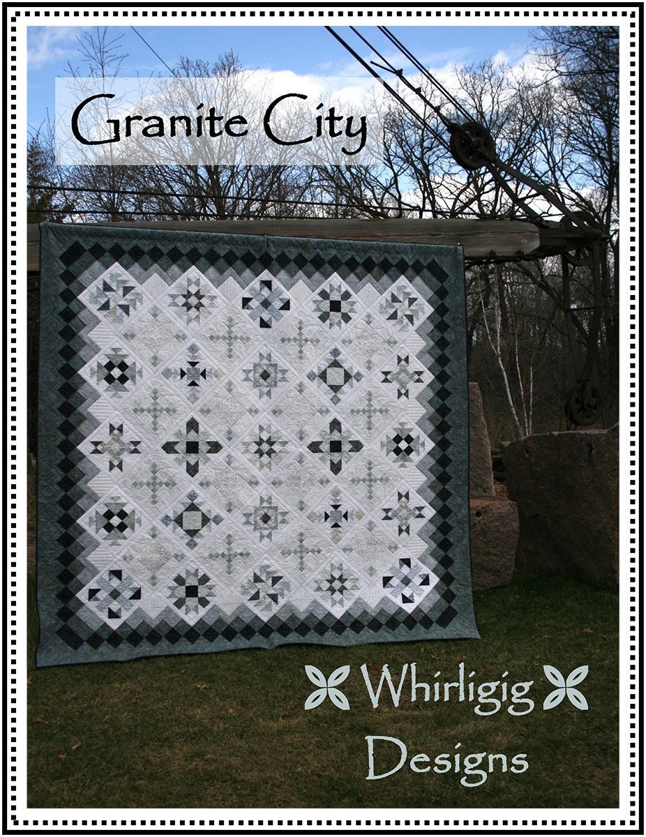 Granite City BOM Quilt Quilting Pattern From Whirligig Designs Etsy