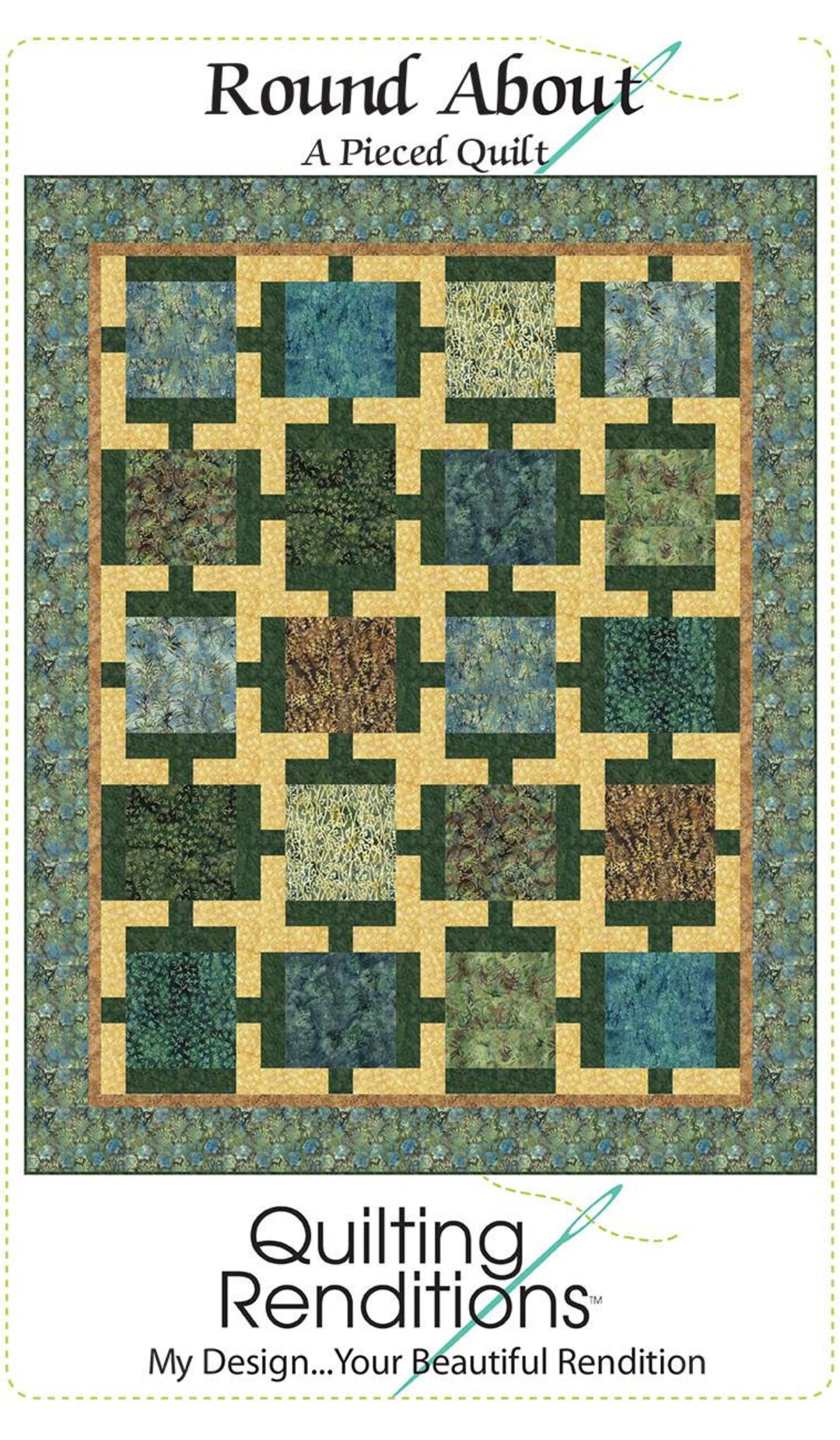 Quilt Pattern Rounded Round About Quilt Quilting Pattern, From Quilting Renditions BRAND NEW ...