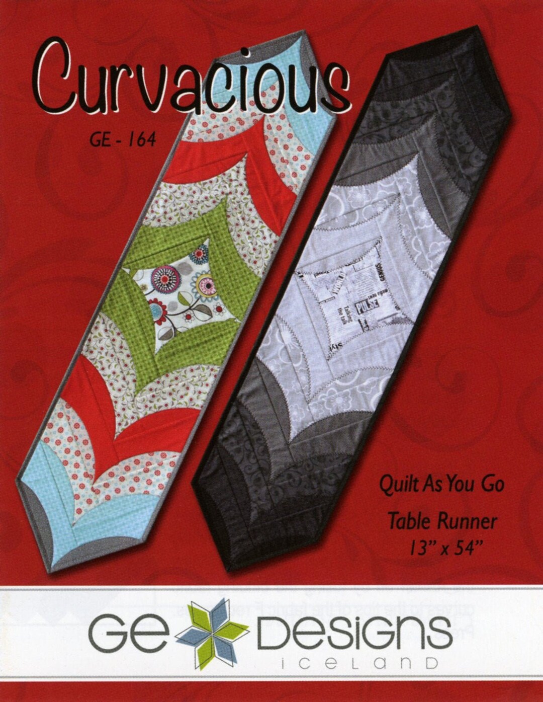 Curvacious Table Runner Quilting Pattern From G.E. Quilt Designs BRAND ...