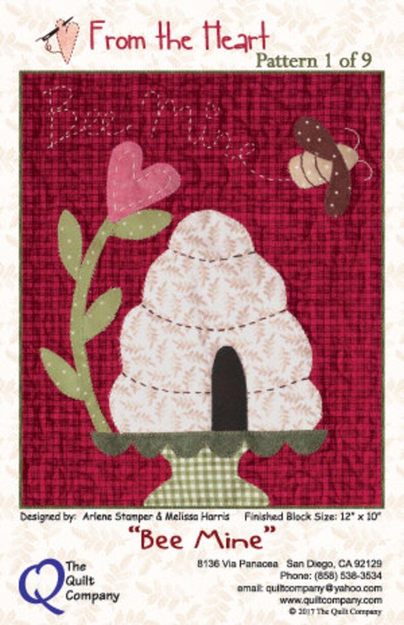 From the Heart Complete Quilting and Applique Pattern Set From Quilt ...