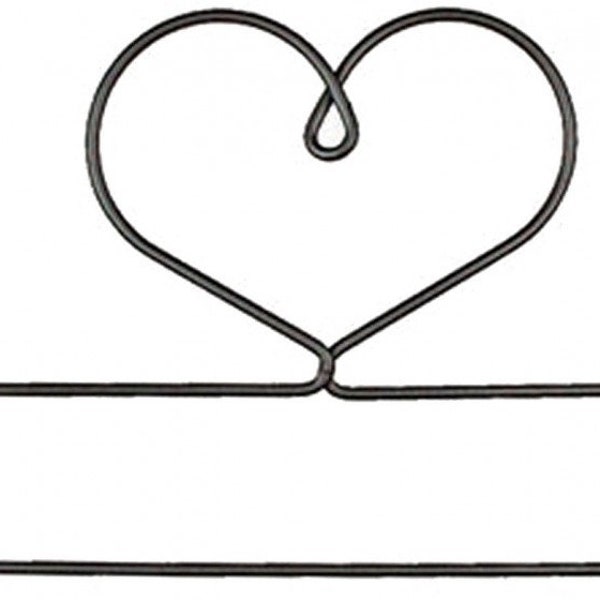 24 Inch Heart Shaped Project Holder or Quilt Hanger Dark Gray Metal Split Bottom Style From Ackfeld Manufacturing BRAND NEW, See Description