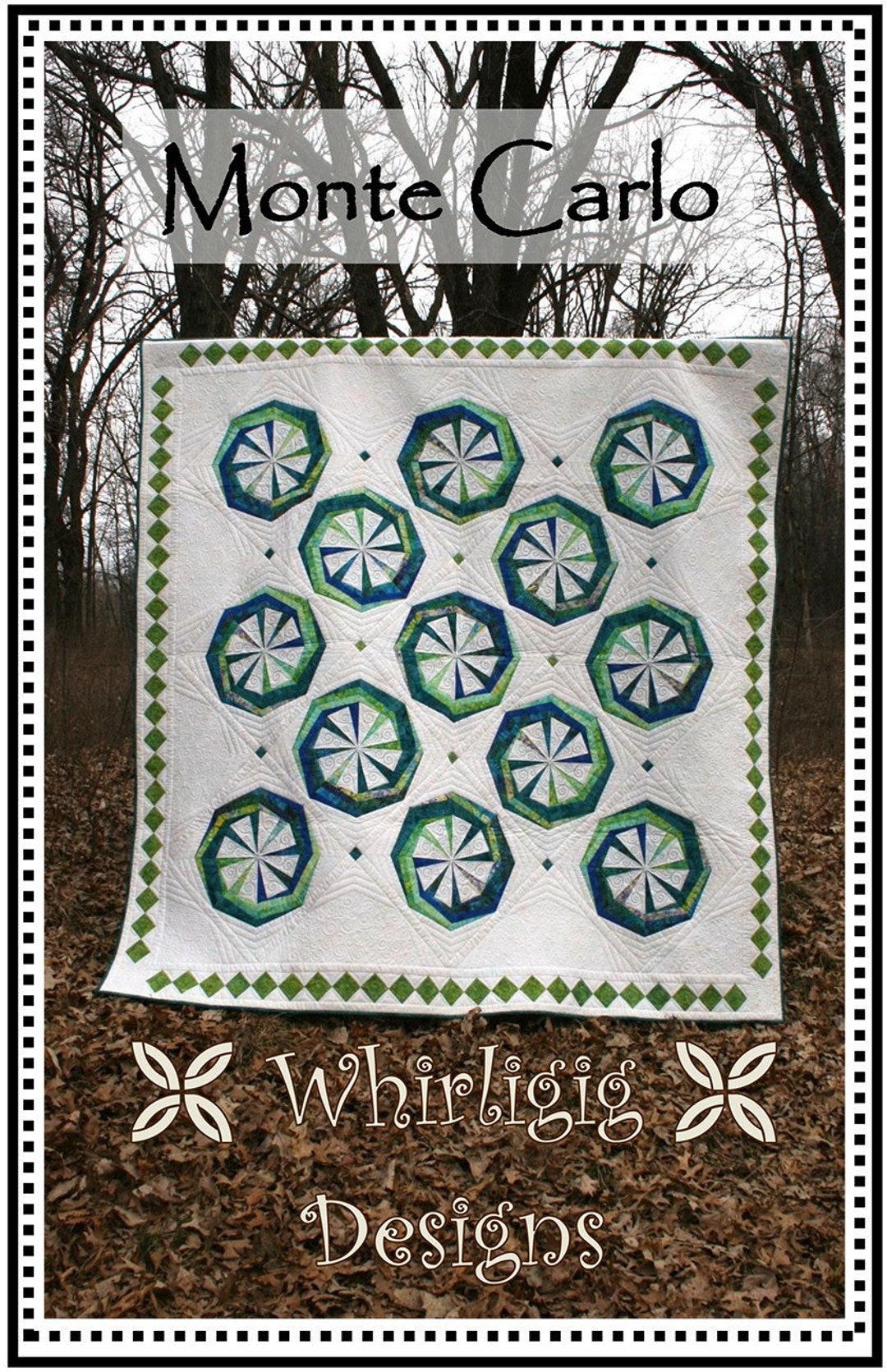 Monte Carlo Quilt Quilting Pattern From Whirligig Designs Etsy