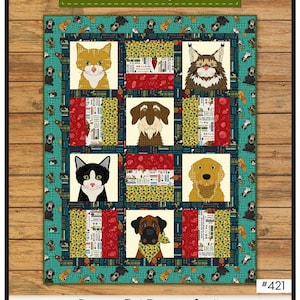 Dog and Cat Rescue Applique Pattern From The Whole Country Caboodle NEW, Please See Description and Pictures For More Information!