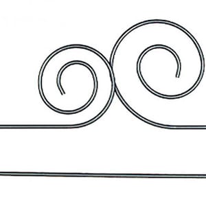 20 Inch Double Scroll Shaped Project Holder or Quilt Hanger Gray Metal Split Bottom Style From Ackfeld Manufacturing NEW, See Description!
