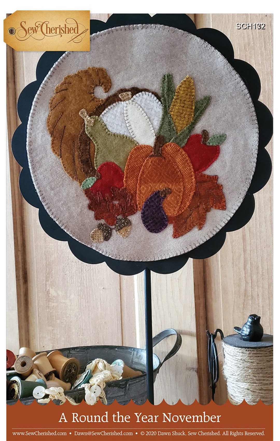 A Round the Year November Wool Sewing Pattern From Sew Cherished ...