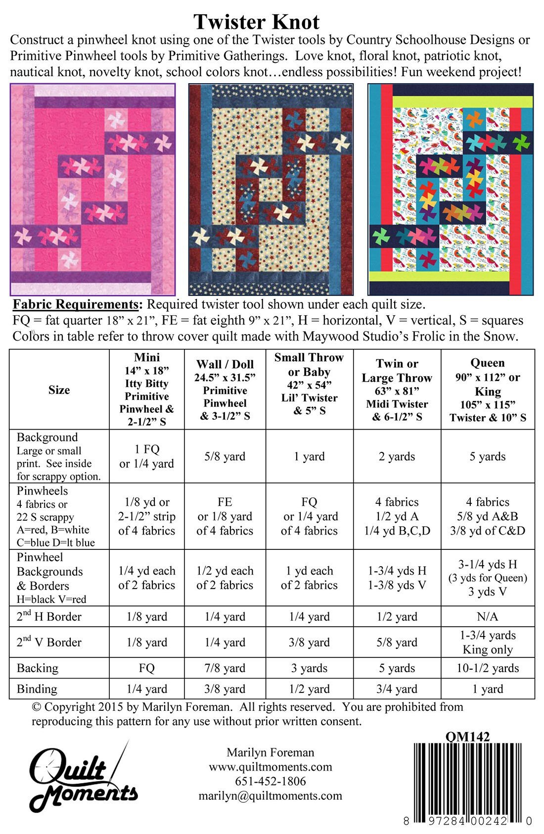 Patrón de acolchado de edredón Twister Knot, de Quilt Moments ¡NUEVO!  Consulte la descripción y las imágenes para obtener más información., image size:1100x1685