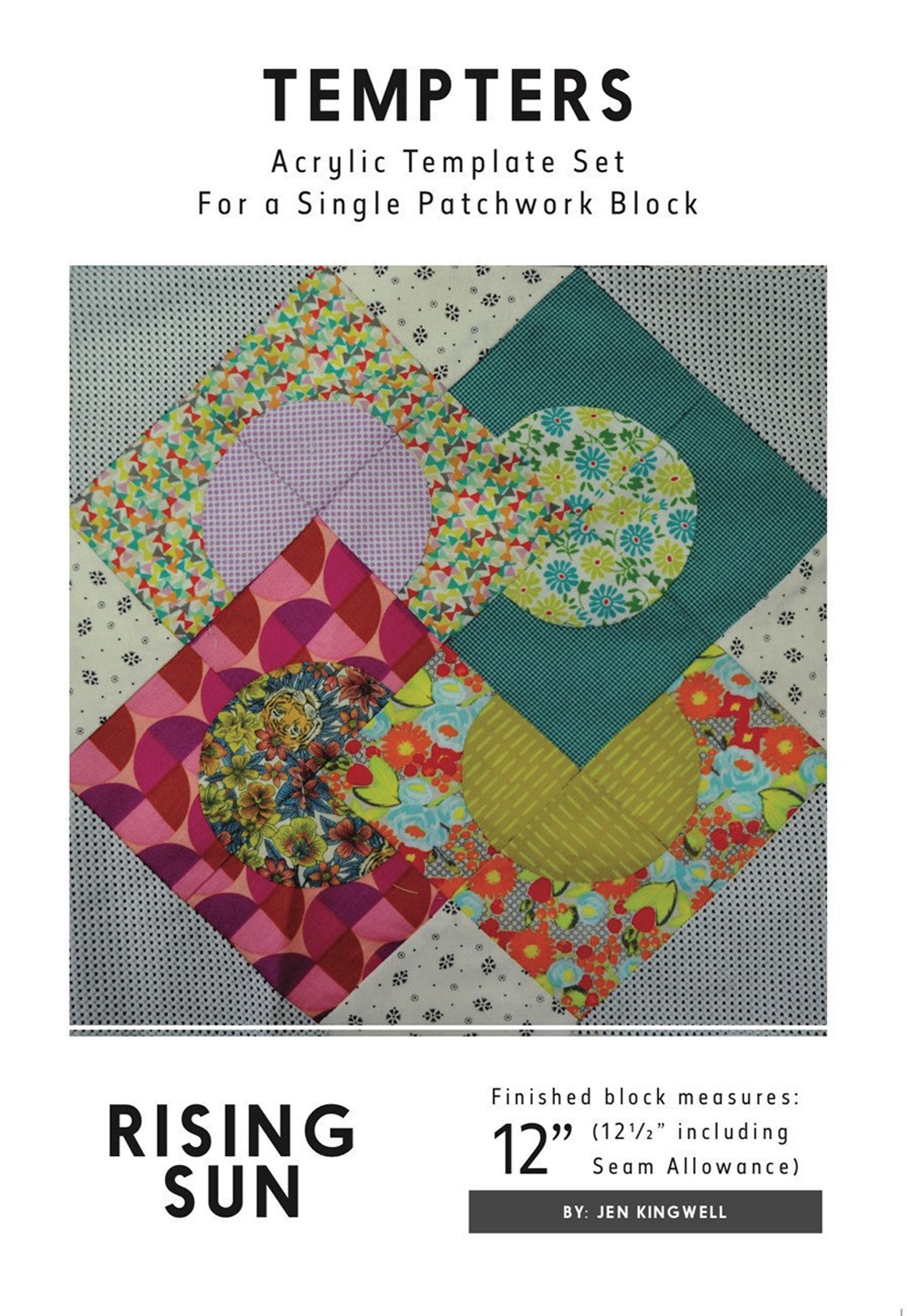 Rising Sun Tempter Quilt Quilting Pattern From Jen Kingwell Etsy