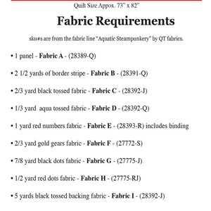 Steampunk Deep Dive Quilt Quilting Pattern, From Desiree's Designs