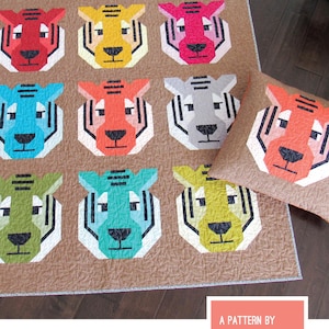 Antonia Tiger Patchwork Quilt Quilting Pattern, From Elizabeth Hartman BRAND NEW, Please See Description and Pictures For More Information!