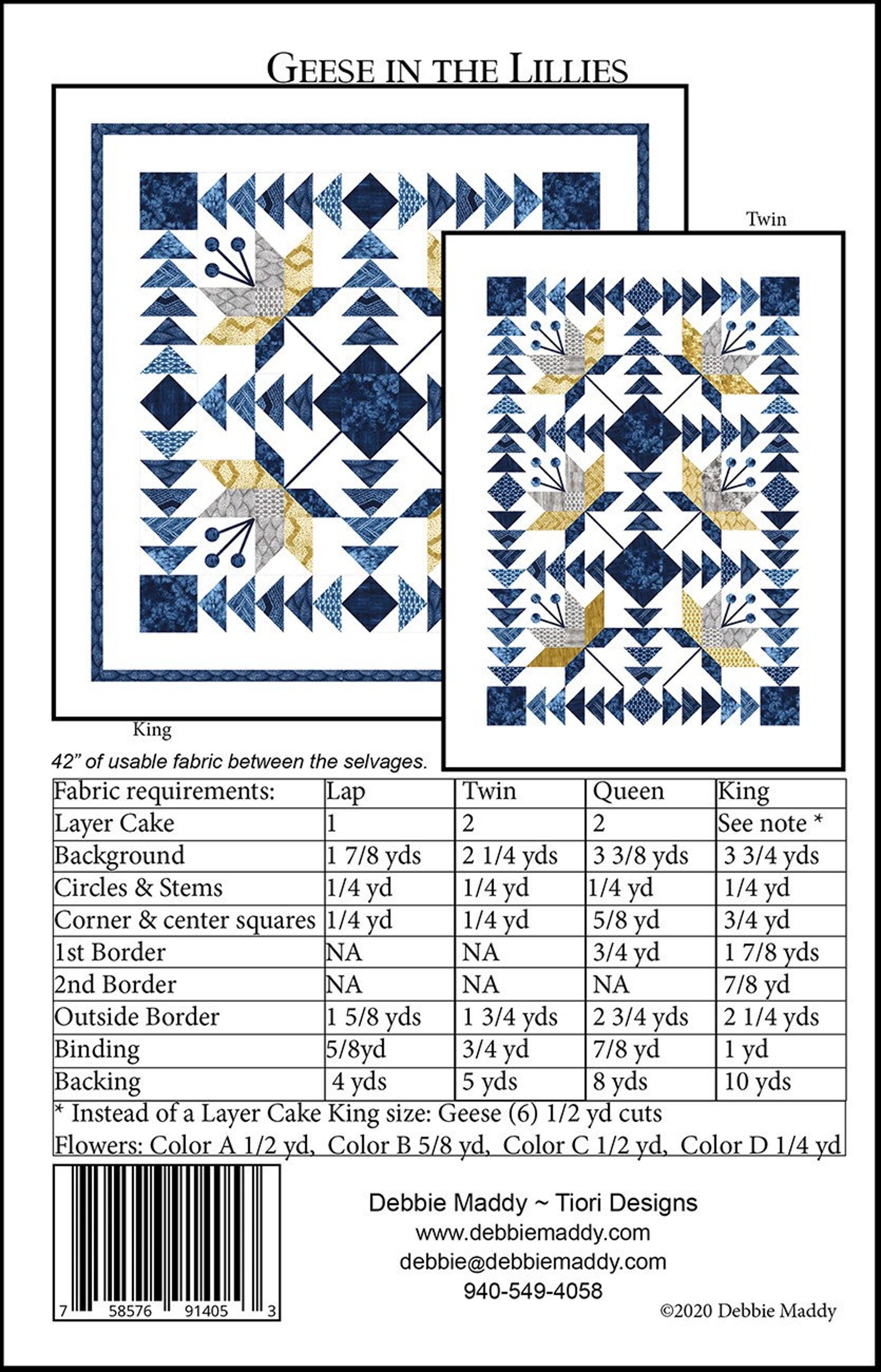Geese in the Lillies Quilt Pattern From Calico Carriage Quilt Etsy
