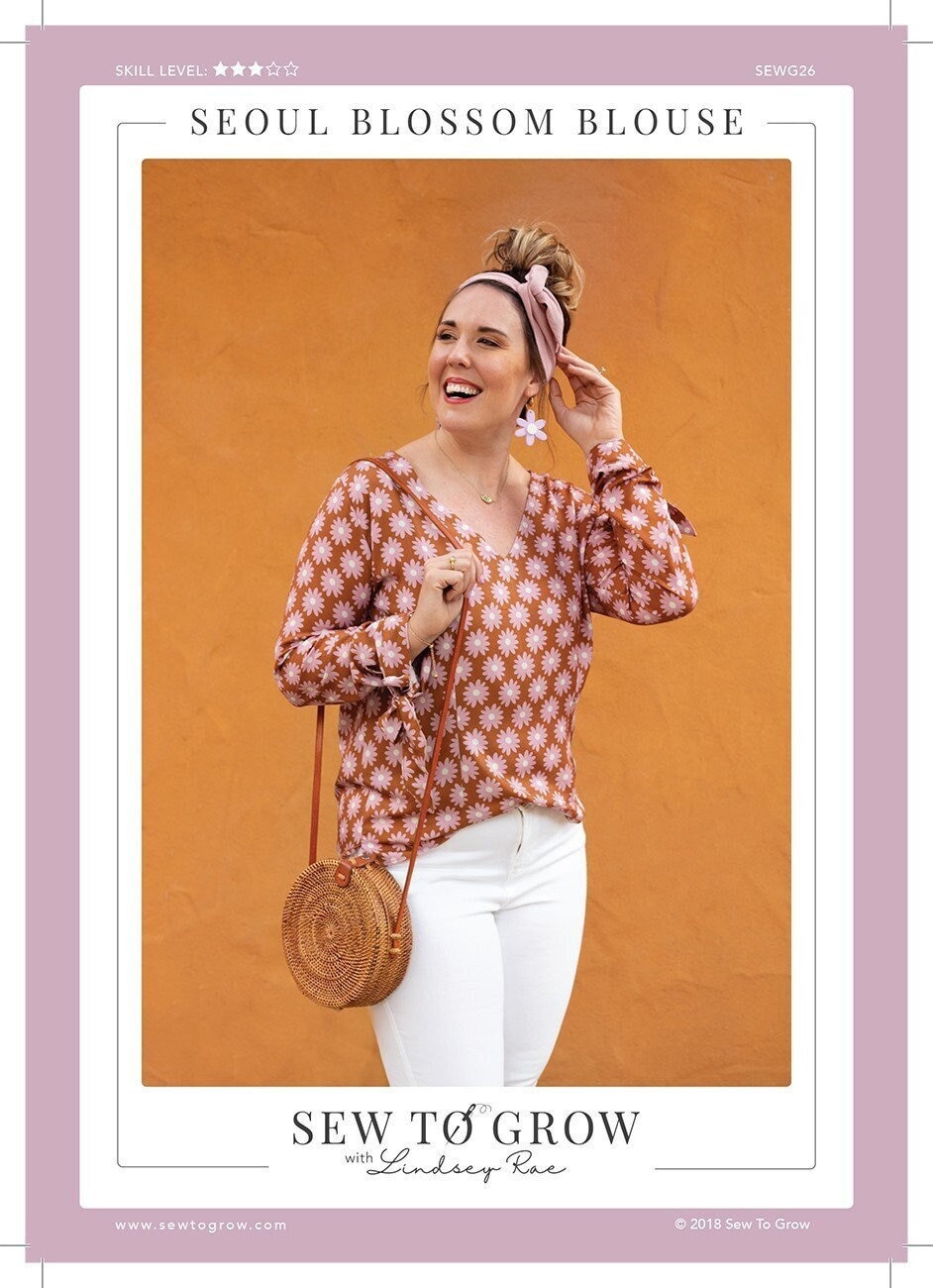 The Seoul Blossom Blouse Top Sewing Pattern, From Sew to Grow Patterns ...