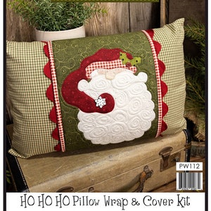 Ho Ho Ho Santa Claus Pillow Wrap and Cover Kit From The Whole Country Caboodle NEW, Please See Description and Pictures For More Info!