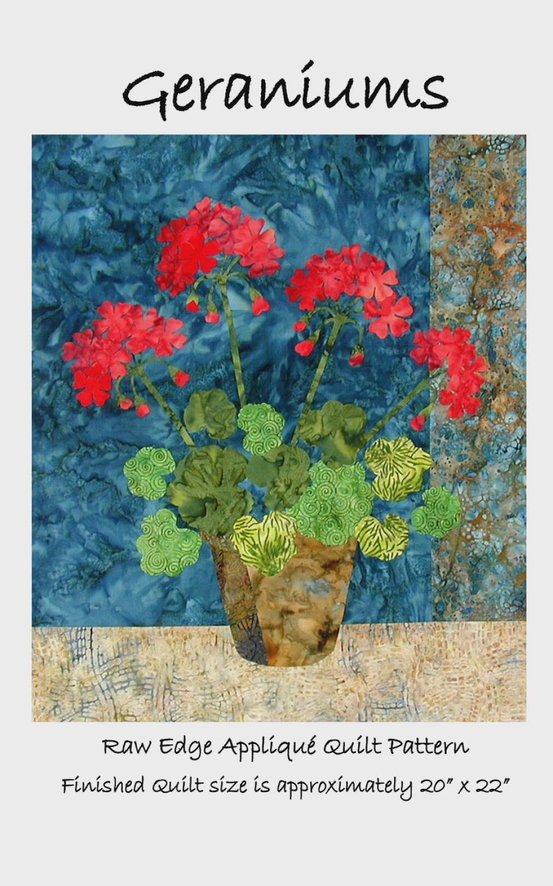 Geranium Quilt Pattern Geraniums Quilt Quilting Pattern From Laundry Basket Quilts BRAND NEW ...