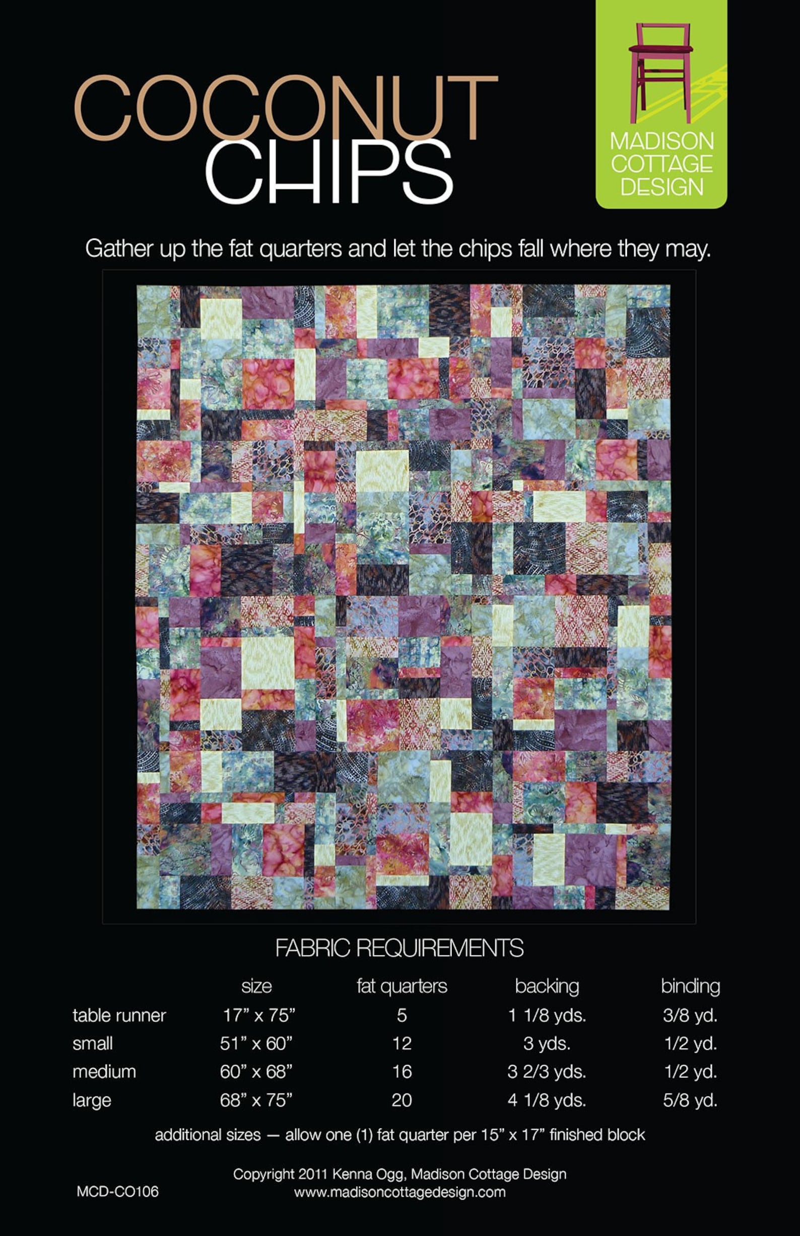 Coconut Chips Quilt A Quilting Pattern From Madison Cottage Etsy