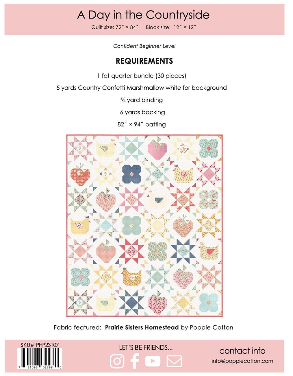 A Day in the Countryside Quilt Quilting Pattern From Poppie Cotton ...