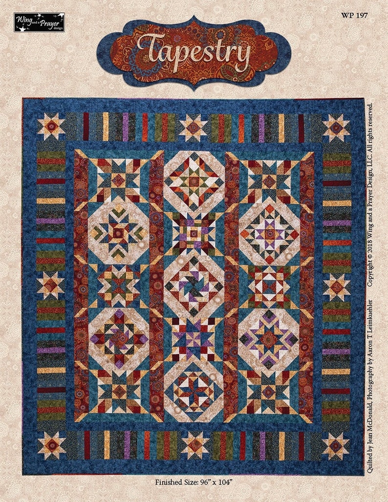 Tapestry Quilt Quilting Pattern From Wing and A Prayer Design Etsy