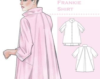 The Frankie Shirt Sewing Pattern, Sizes XS-2XL, From The Sewing Workshop, Please See Description and Pictures For More Information!