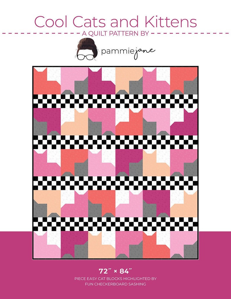Cool Cats and Kittens Quilt Quilting Pattern, From Pammie Jane BRAND ...