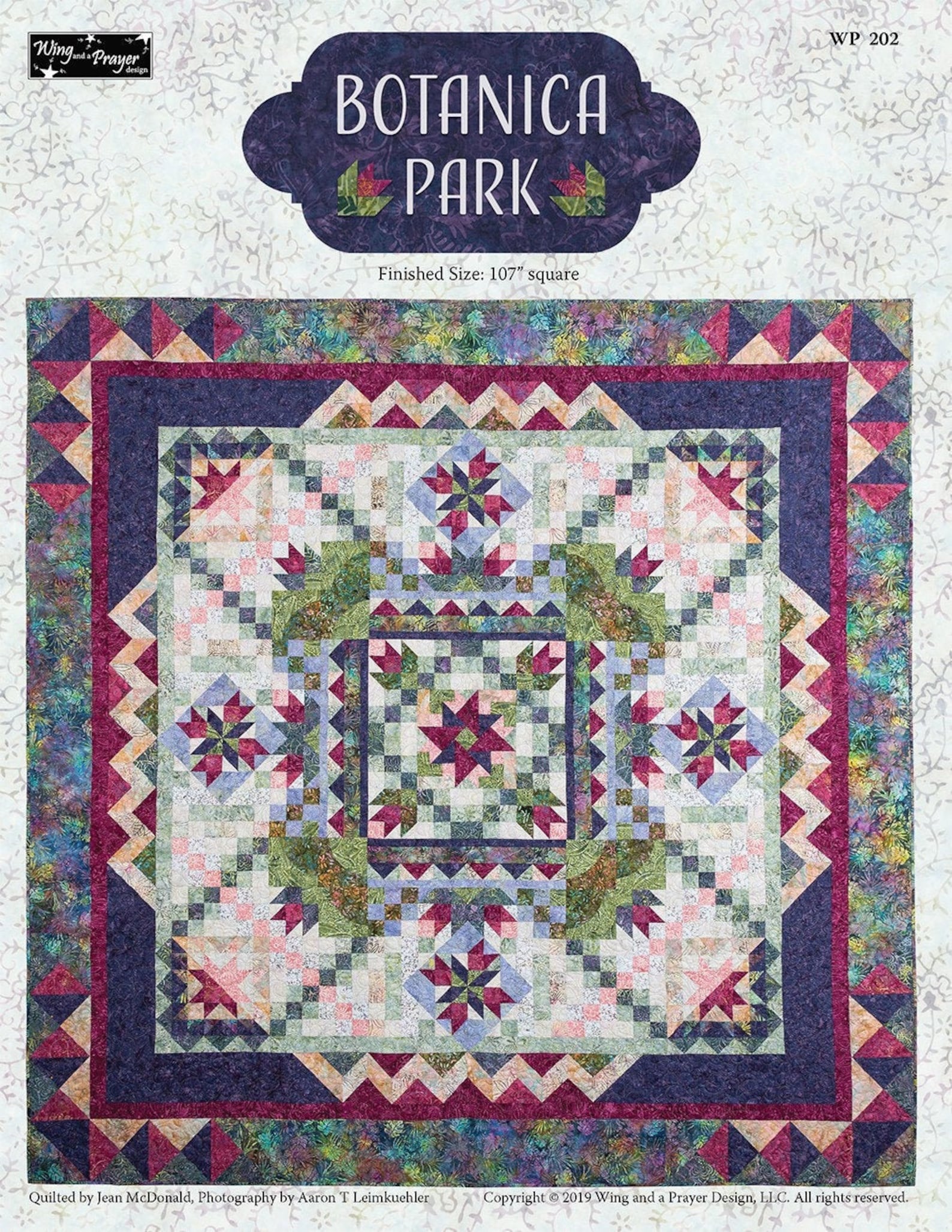 Botanica Park Quilt Quilting Pattern From Wing and A Prayer Etsy