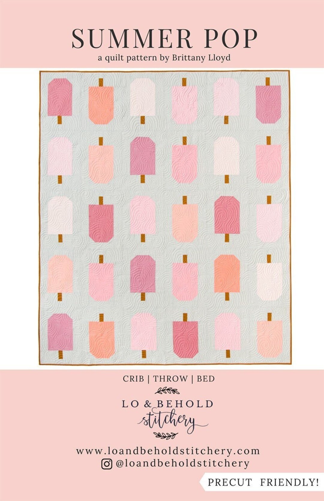 Summer Pop Popsicle Quilt Quilting Pattern From Lo and Behold Etsy