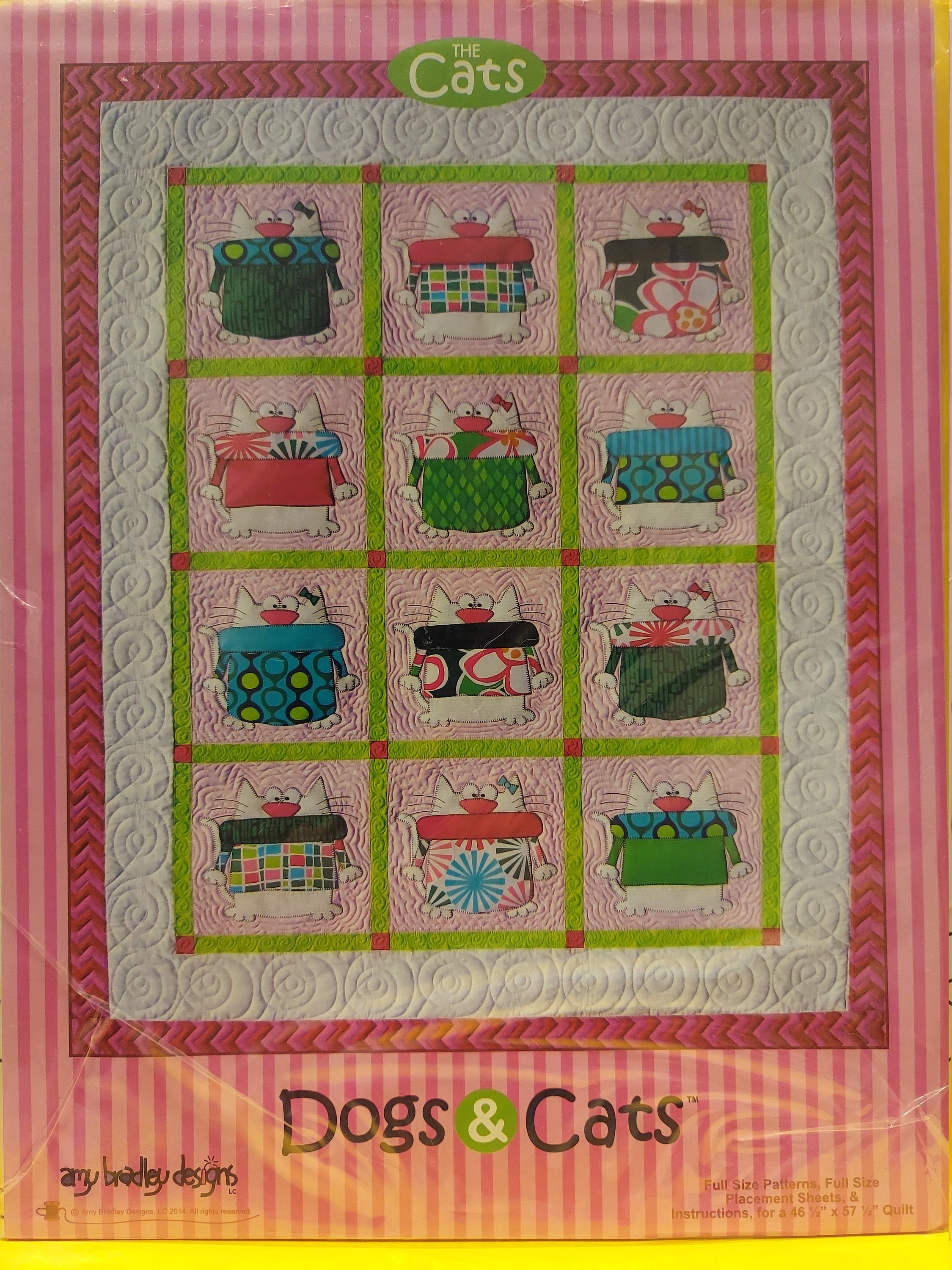 Dogs and Cats Quilt Applique Quilting Pattern From Amy Bradley - Etsy