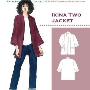 The Ikina Two Jacket Sewing Pattern, Sizes XS-XXL, From The Sewing Workshop, Please See Description and Pictures For More Information!