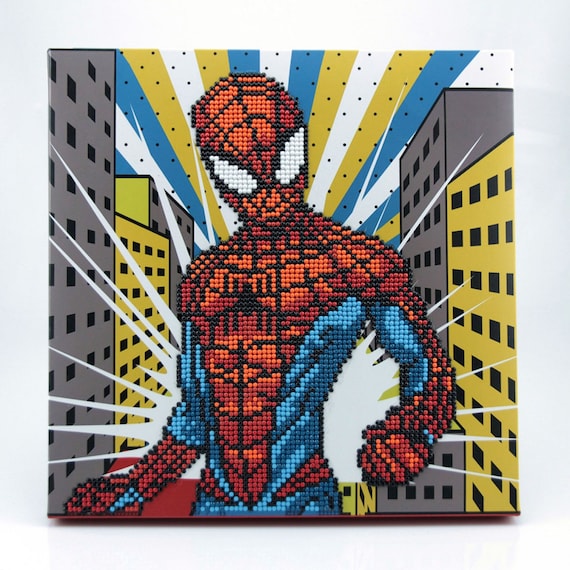 Spiderman Diamond Art Painting Complete Kit, From Diamond Dotz BRAND NEW,  Please See Item Description and Pictures for More Information -  Sweden