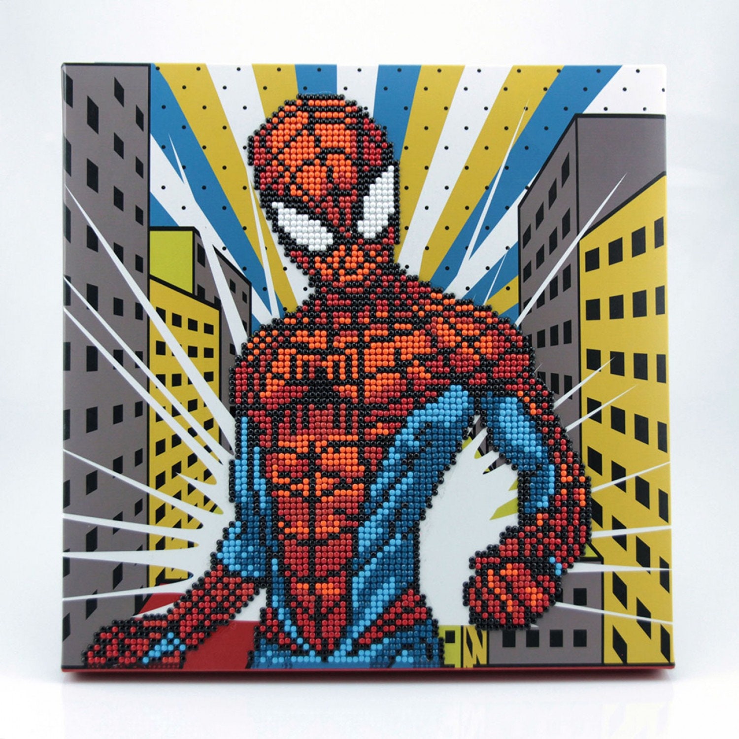 DIY 5D Spiderman Diamond Painting by Number Kits for Adults and Kids,12 x 16 inch Round Full Drill Crystal Rhinestone Embroidery Cross Stitch Arts