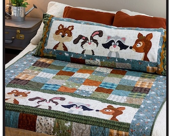 Woodland Flannel Friends Quilt Pattern From The Whole Country Caboodle BRAND NEW, Please See Description and Pictures For More Information!