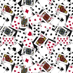 Playing Cards Charcoal Allover On Cotton Fabric, From Windham Fabrics Priced By The HALF Yard NEW, Please See Description For Info!!
