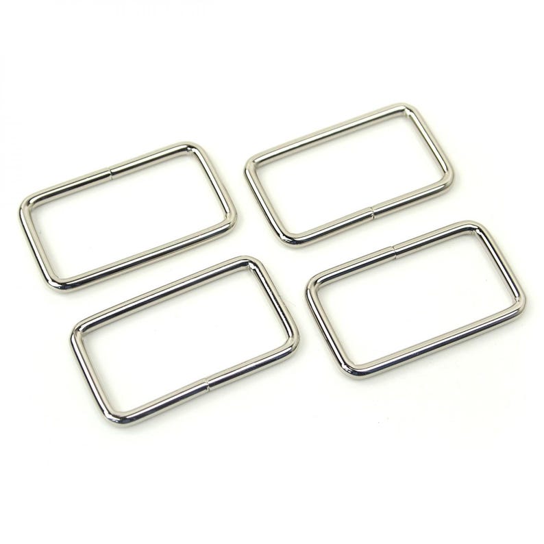4 Pack of Rectangle Rings 2 Inch Size, Choose From 5 Colors, From ...