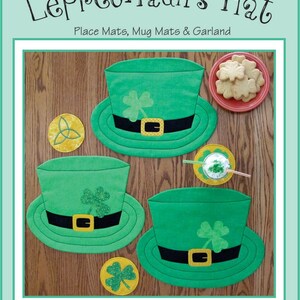 Leprechauns Hat Place Mats Sewing Pattern, From Susie C. Shore Designs Brand NEW, Please See Description and Pictures For More Information!
