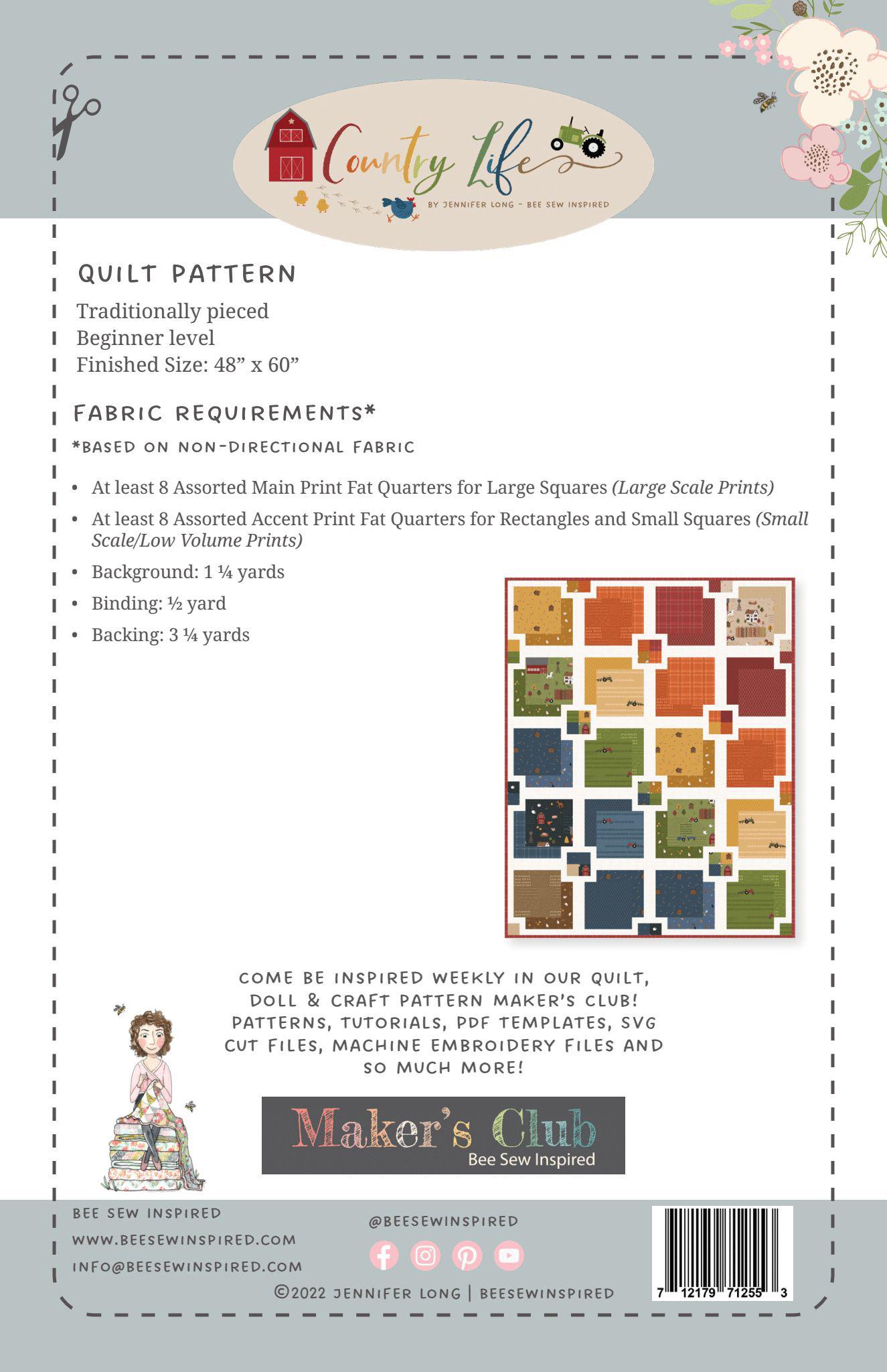 Prairie Garden Quilt Quilting Pattern, From Bee Sew Inspired and Sew A ...