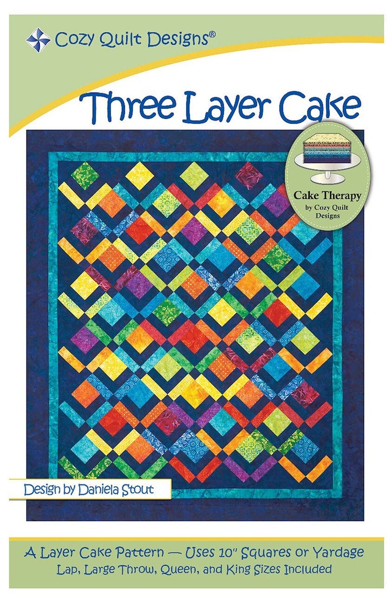 Three Layer Cake Quilt Quilting Pattern From Cozy Quilt Designs BRAND NEW, Please See Description and Pictures For More Information image 1