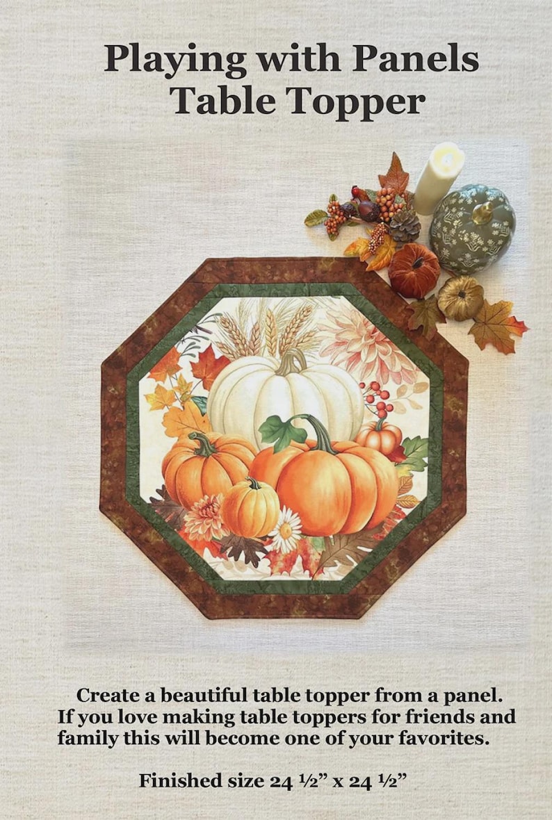 Table Topper Sewing Patterns Playing With Panels Table Topper Sewing Pattern From J. Minnis Designs ...