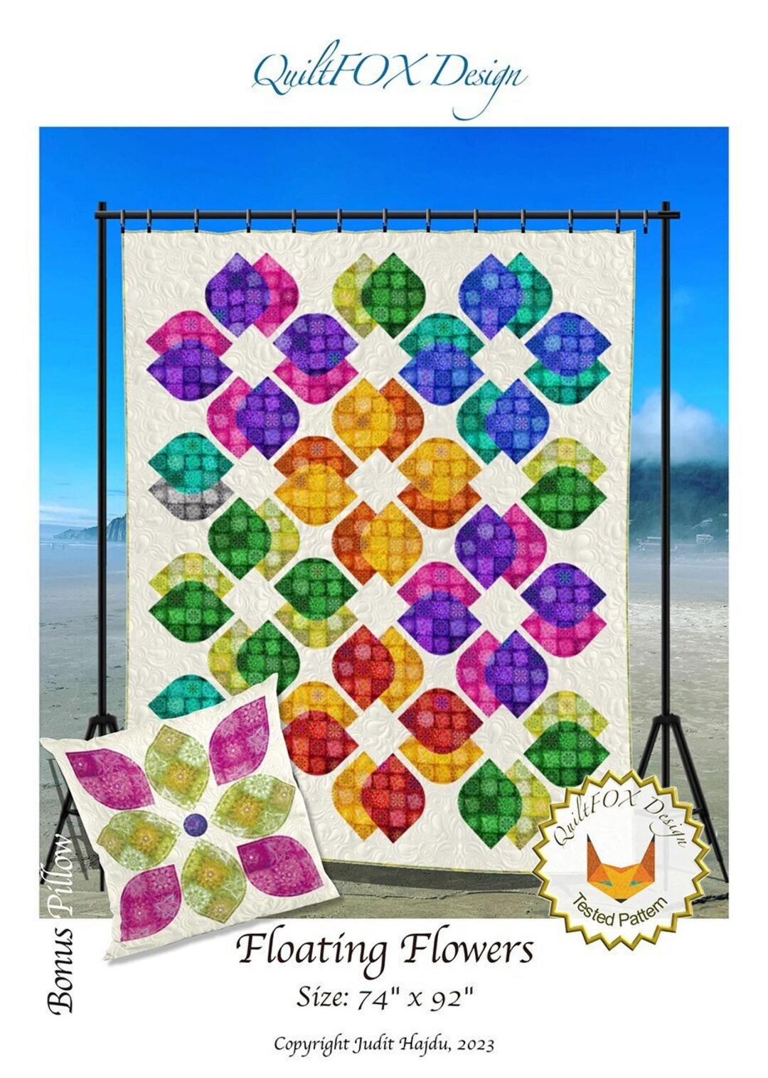 Floating Flowers Quilt Quilting Pattern, From Quiltfox Design BRAND NEW