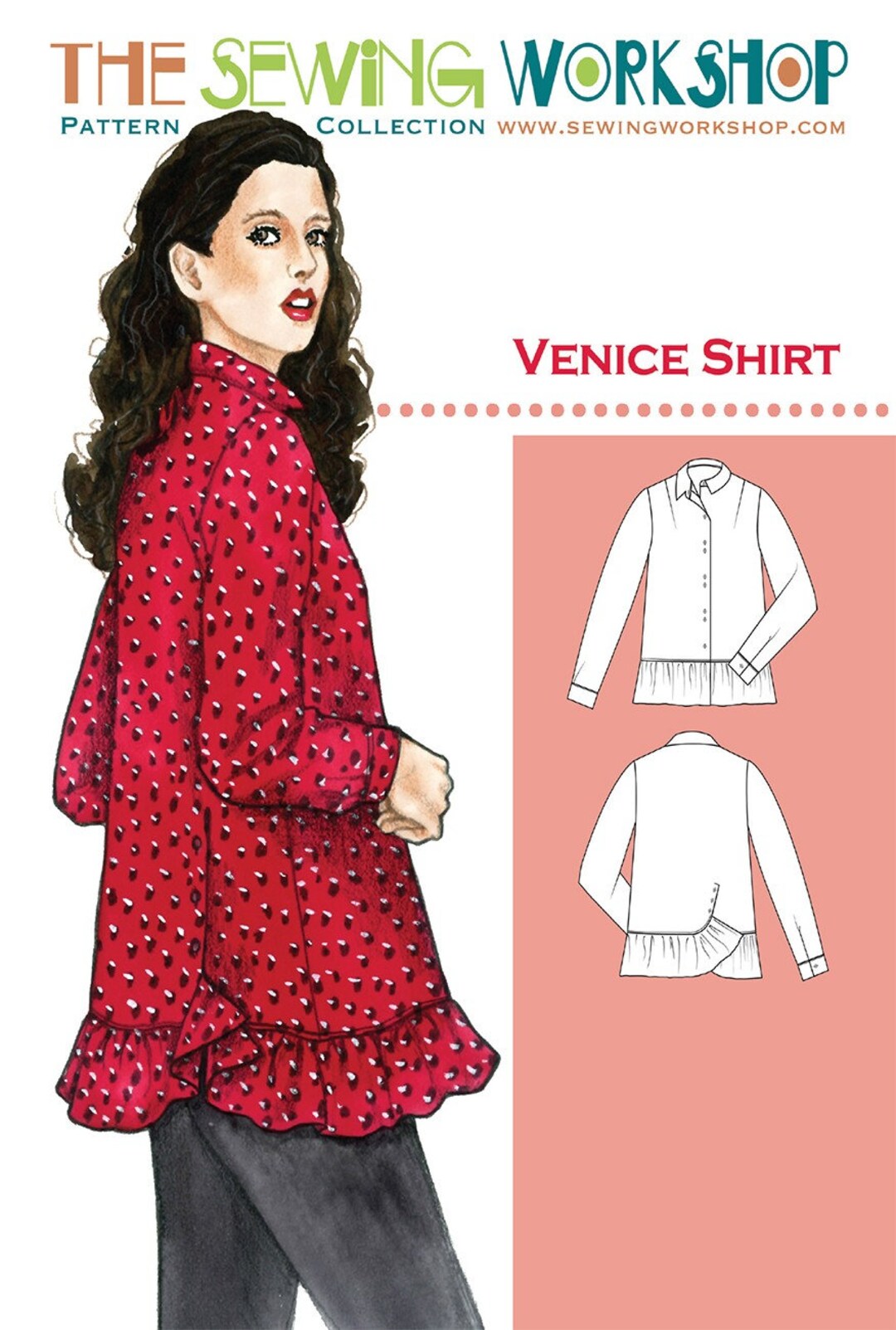 The Venice Shirt Top Sewing Pattern Sizes XS-2XL From the - Etsy