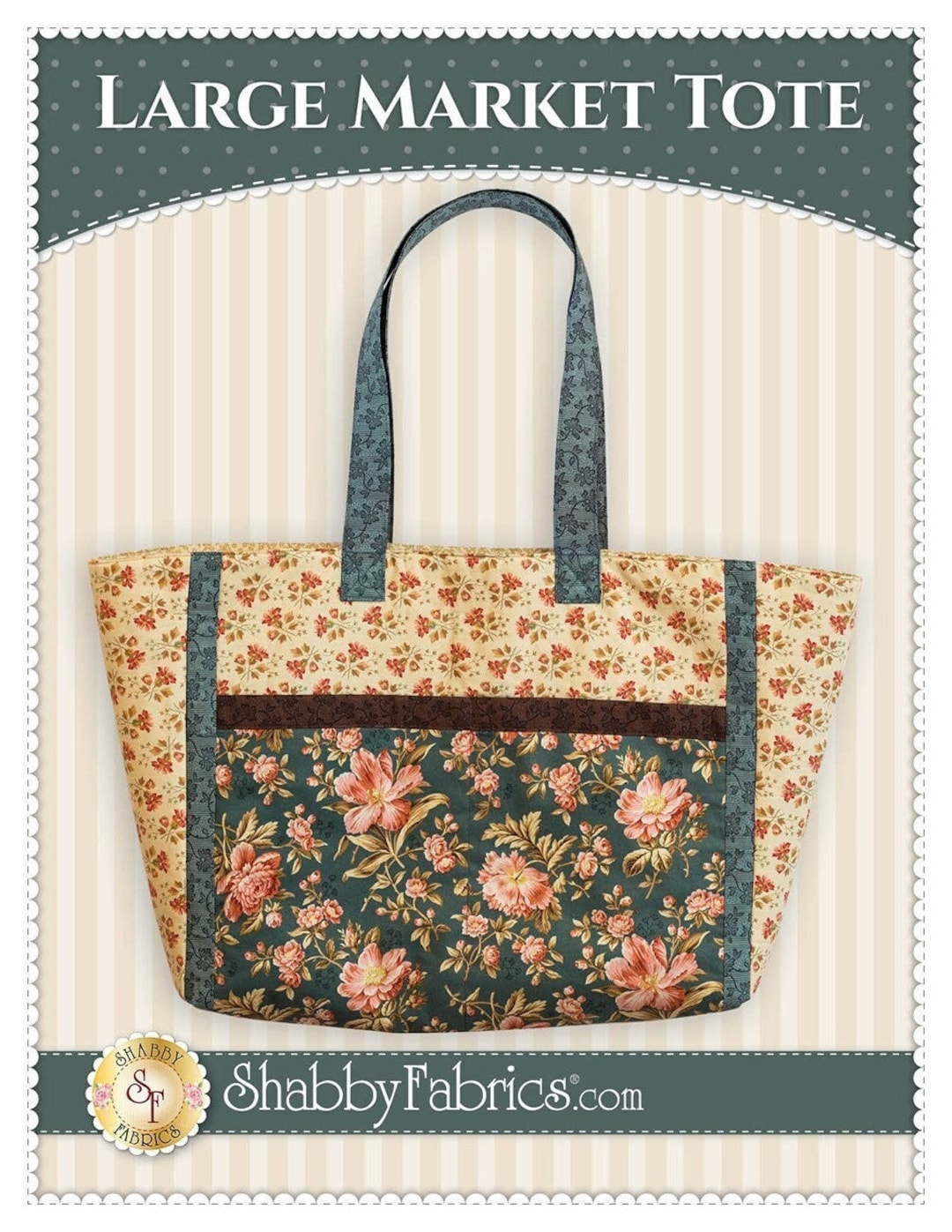 Large Market Tote Bag Sewing Pattern From Shabby Fabrics NEW, Please ...
