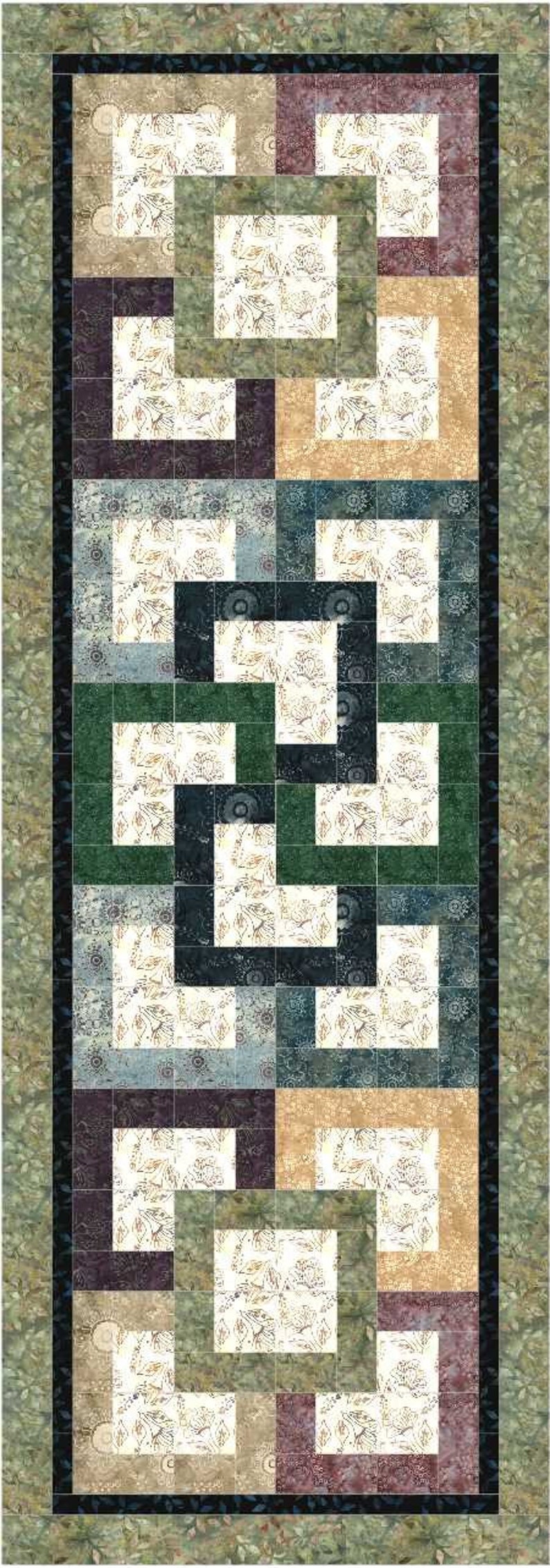 Garden Path Bed Runner Quilting Pattern From Cindi Mccracken Designs ...