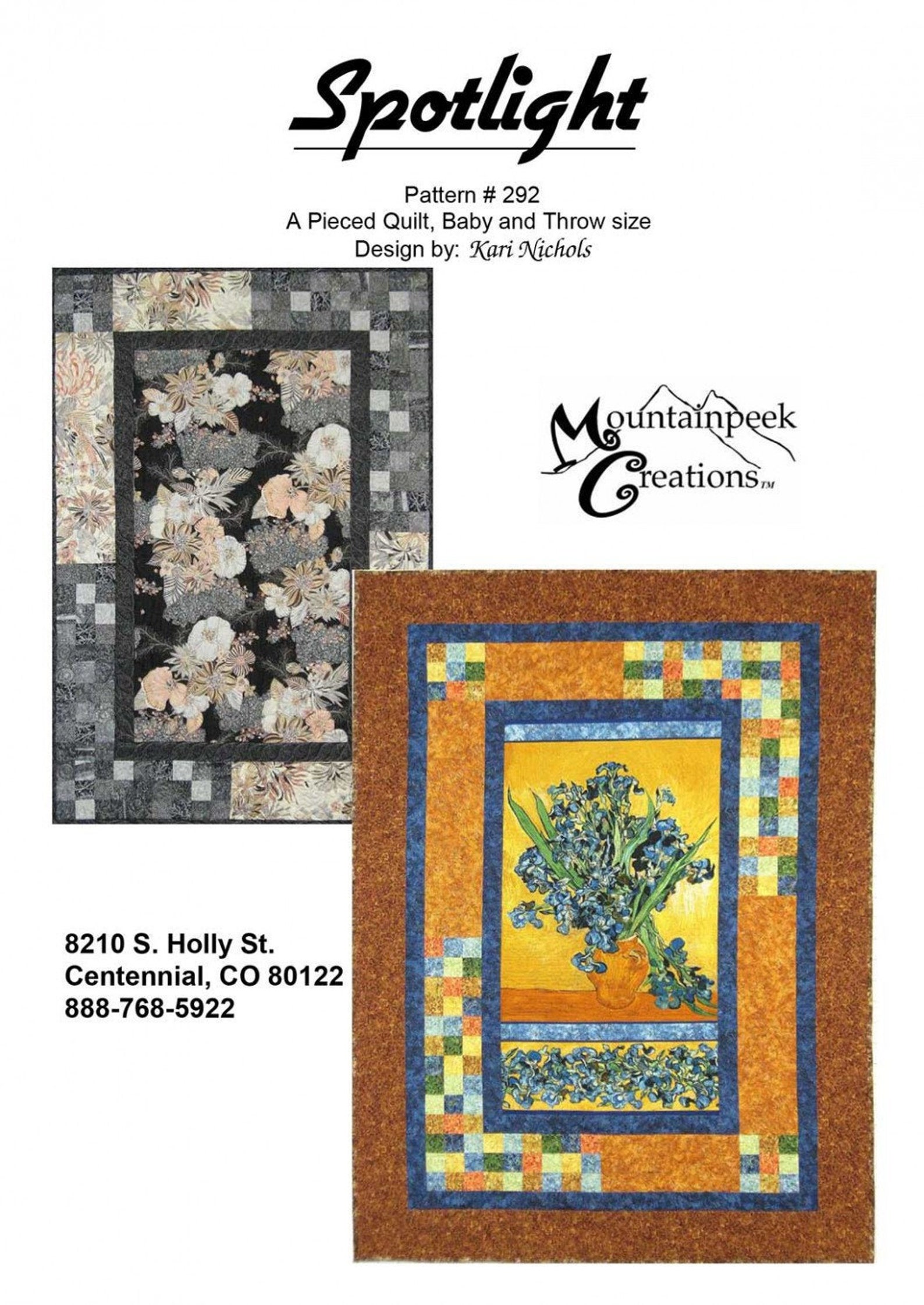 SPOTLIGHT QUILT Quilting Pattern From Mountainpeek Creations Etsy