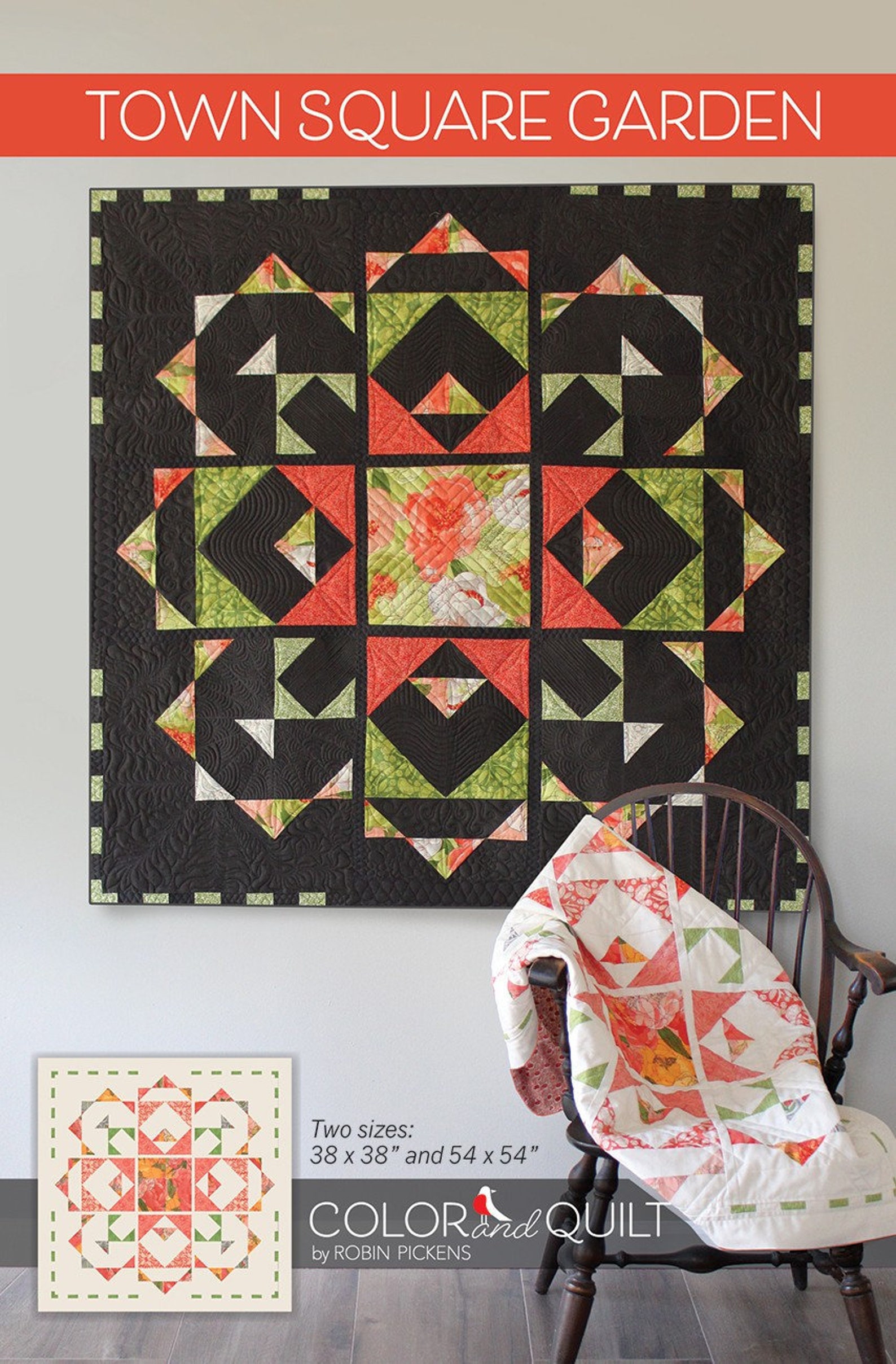 Town Square Garden Quilt Quilting Pattern From Robin Pickens Etsy
