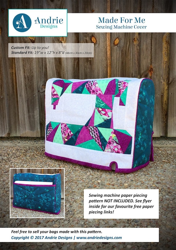 Campervan Fabric Sewing Machine Cover Pattern: PDF Download. 
