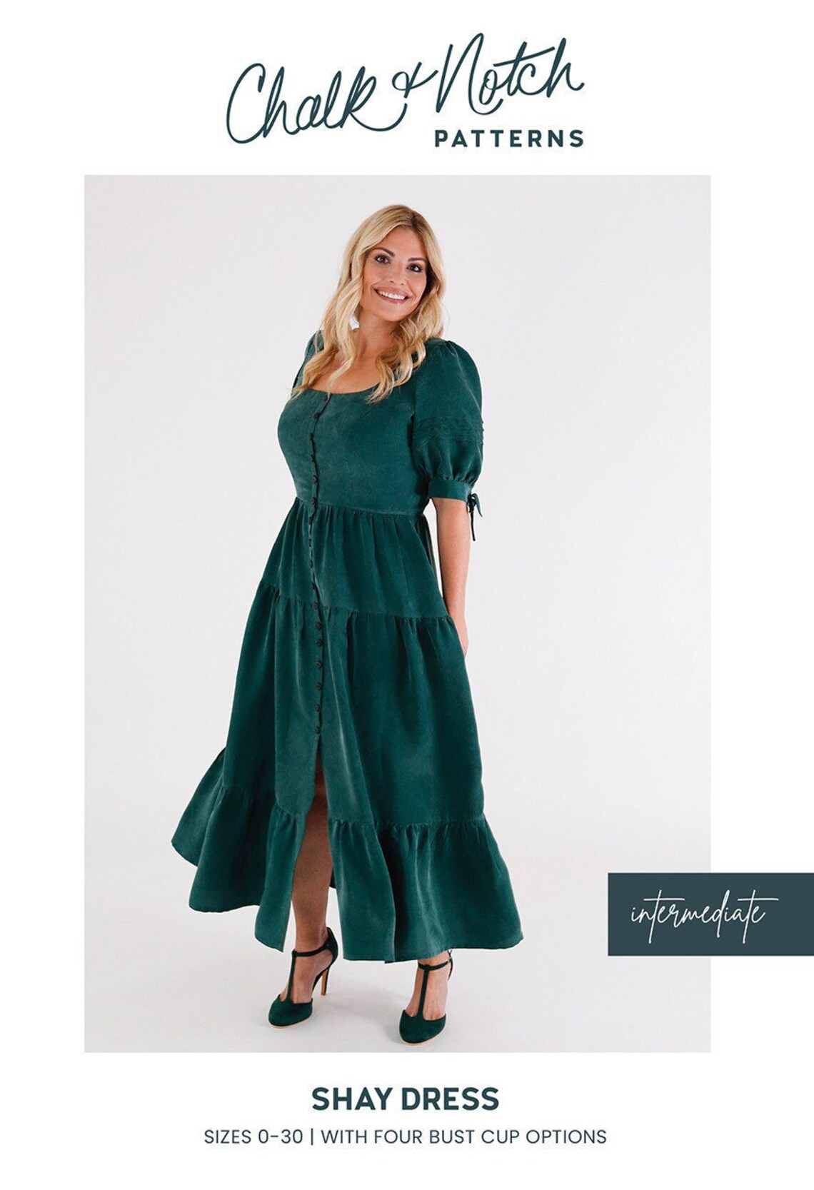 The Shay Dress Sewing Pattern, Sizes 0-30, From Chalk and Notch ...