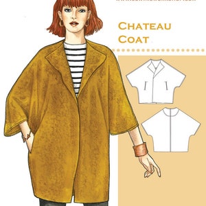 The Chateau Coat Sewing Pattern, Sizes XS-2XL, From The Sewing Workshop, Please See Description and Pictures For More Information!