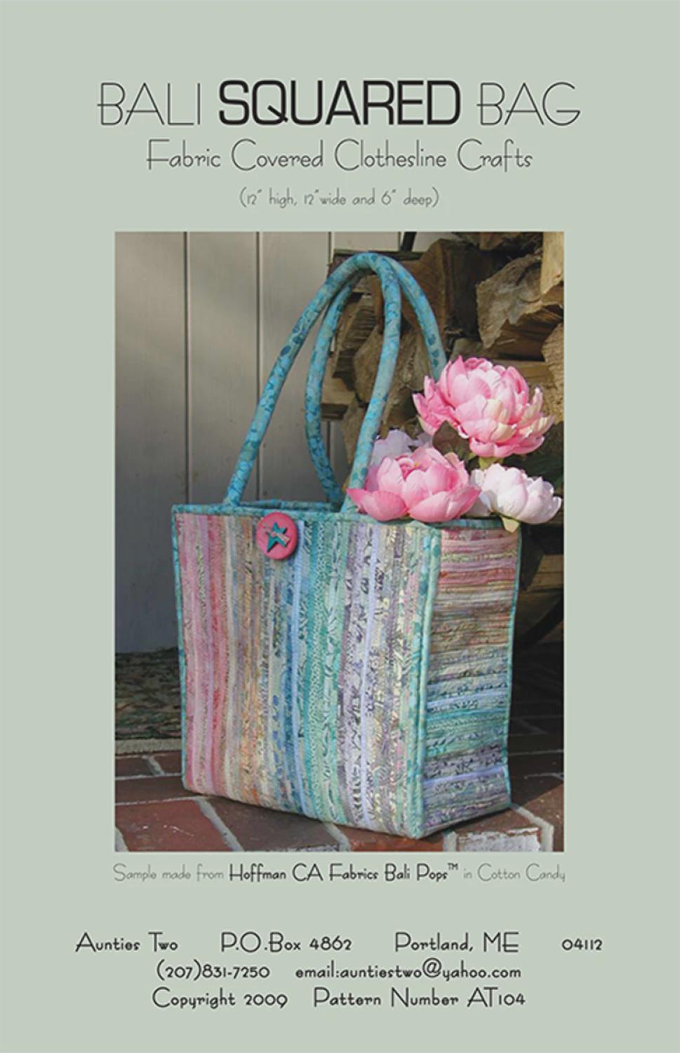 Bali Squared Bag, Sewing Pattern, From Aunties Two Patterns BRAND NEW ...